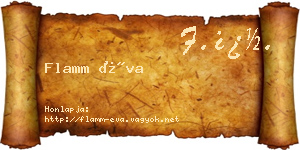 Flamm Éva névjegykártya