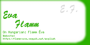 eva flamm business card