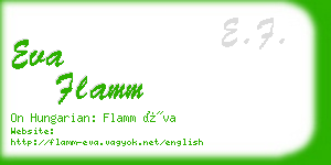 eva flamm business card